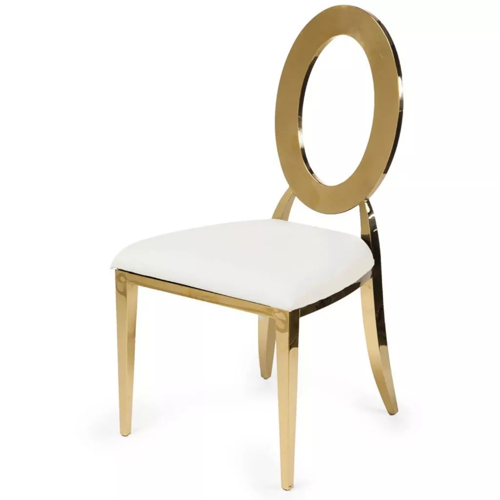 KURSI AKAD OVAL RING EMAS DAN SILVER - KURSI PELAMINAN DEKORASI MEJA MAKAN CAFE WEDDING SALON