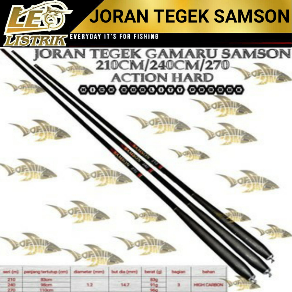 GAMARU SAMSON JORAN TEGEK ACTION HARD ATAU KAKU PANJANG 210 240 270 SEKUAT BADAK