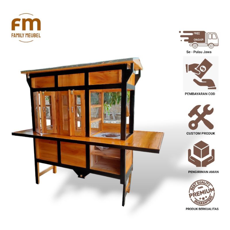 Angkringan etalase full kaca