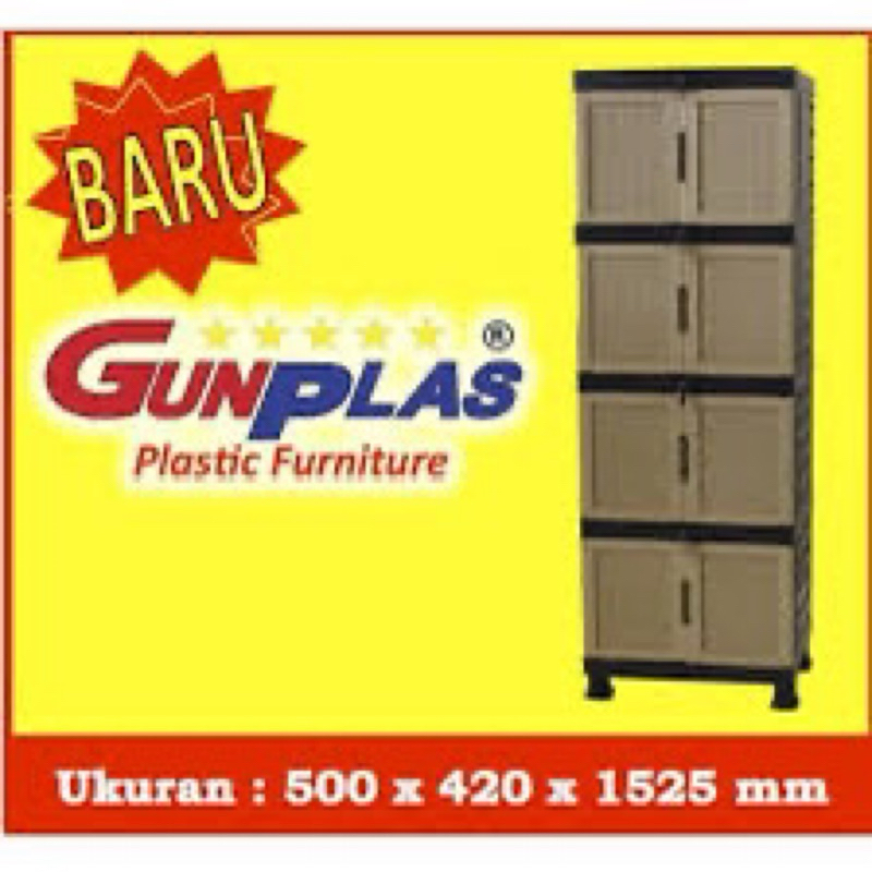 Lemari Plastik dengan kunci Gunplas