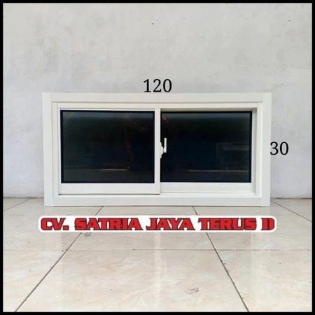 Jendela Sliding Aluminium 1 set 120x30