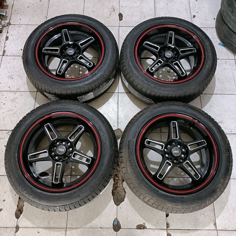 Velg Mobil Bekas HSR RUPAT Ring 17 pcd 5x100/114.3 + Ban 215 55 R17