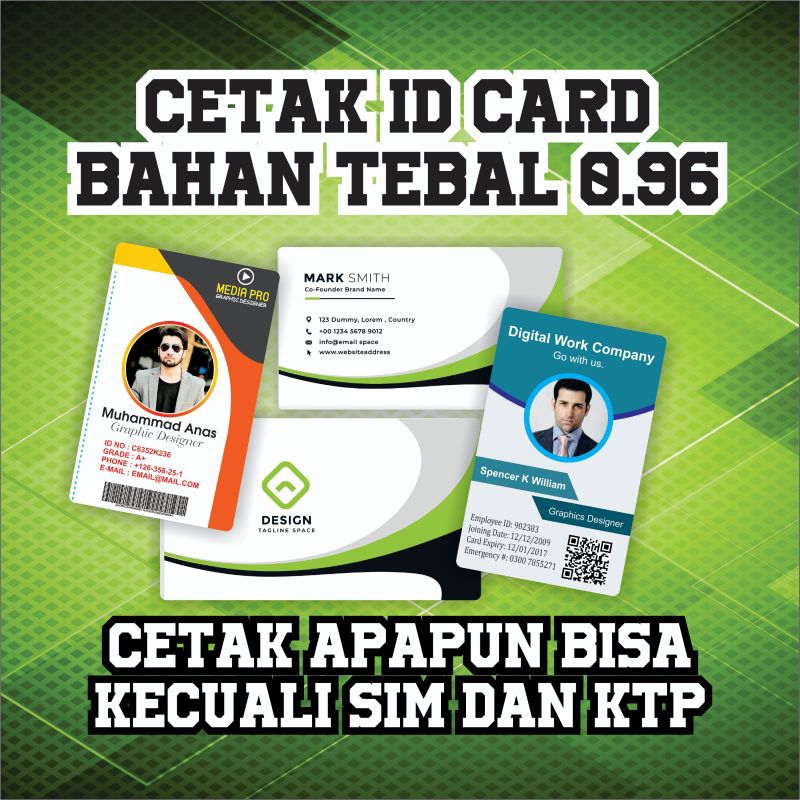 

CETAK KARTU ID CARD PVC 2 SISI/ID CARD MEMBER,KARTU PESERTA,KARTU ANGGOTA