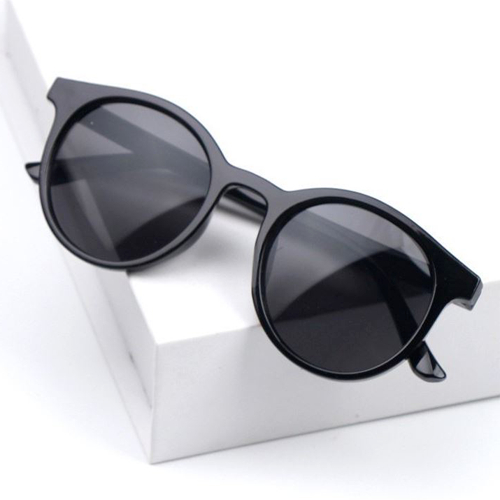 KACA MATA HITAM GAYA WANITA / PRIA HOT FASHION KOREAN STYLE BULAT MATA KUCING