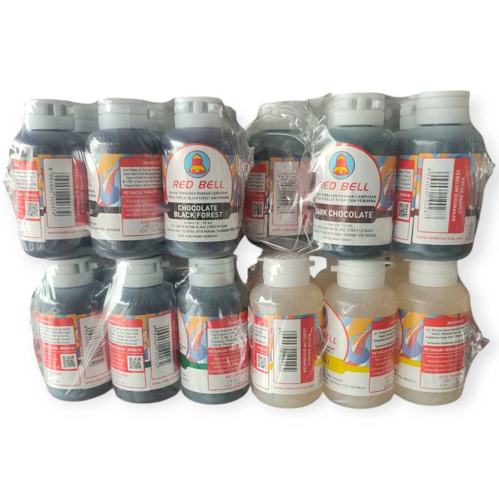 

Perisa (perasa) makanan redbell cair botol 55ml aneka rasa