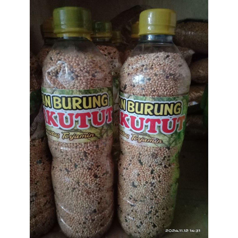 Pakan burung perkutut 1 botol kecil