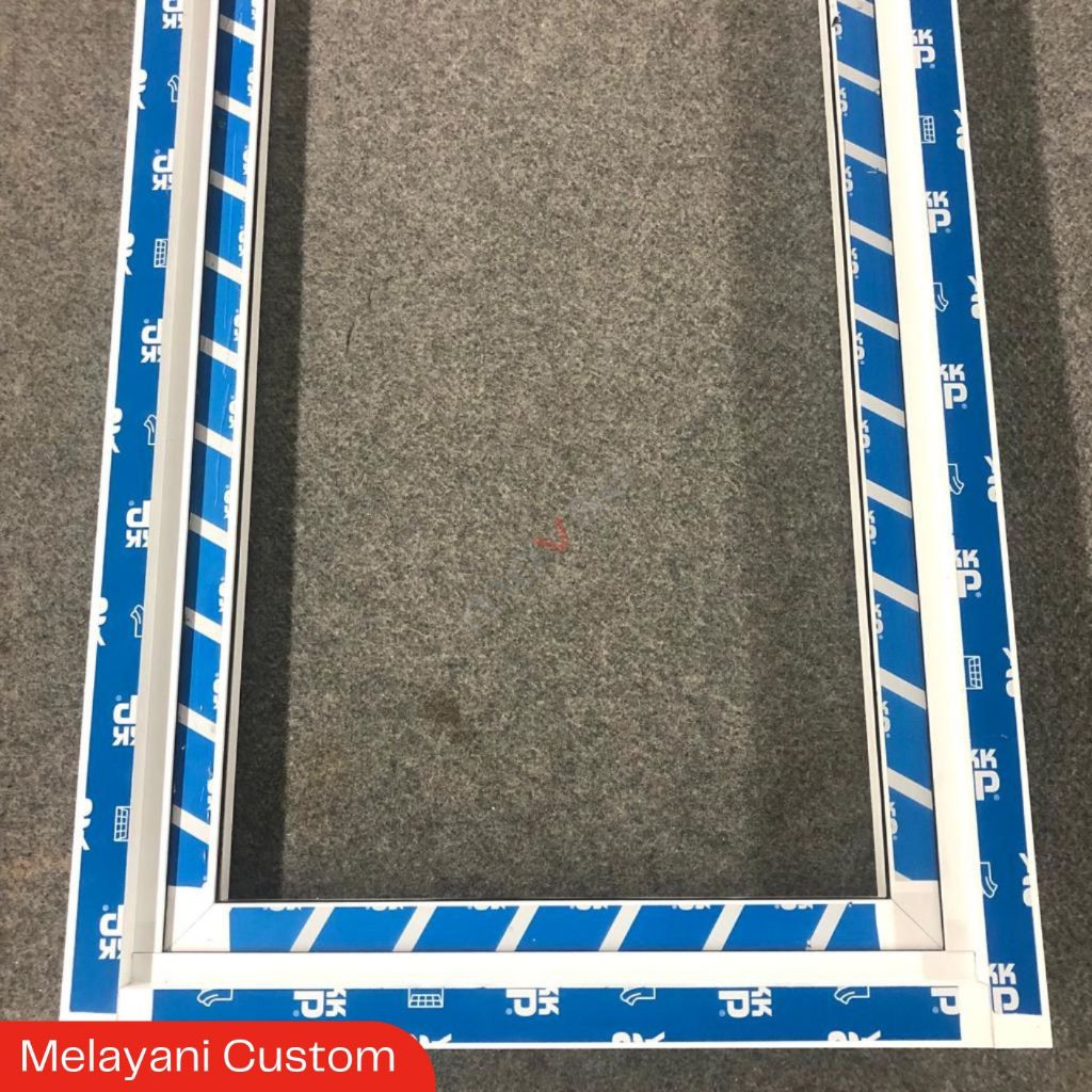 YKK Window: Jendela Aluminium 3" 60 x 120 cm Putih / Hitam