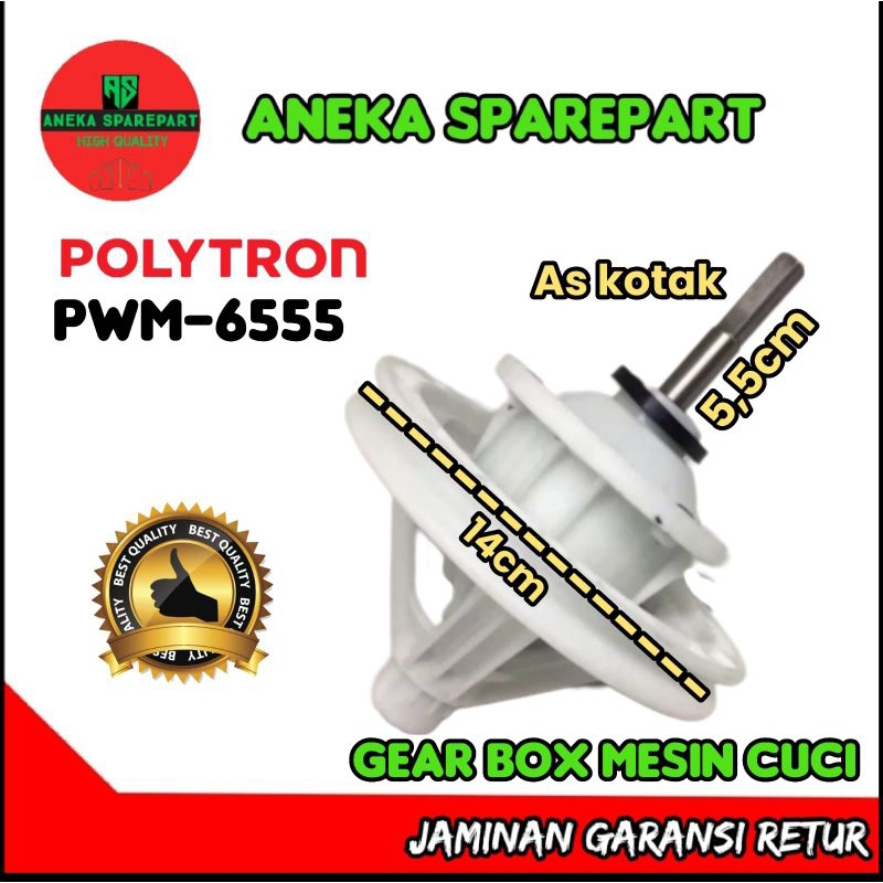 GEAR BOX MESIN CUCI POLYTRON PWM-6555 ORIGINAL