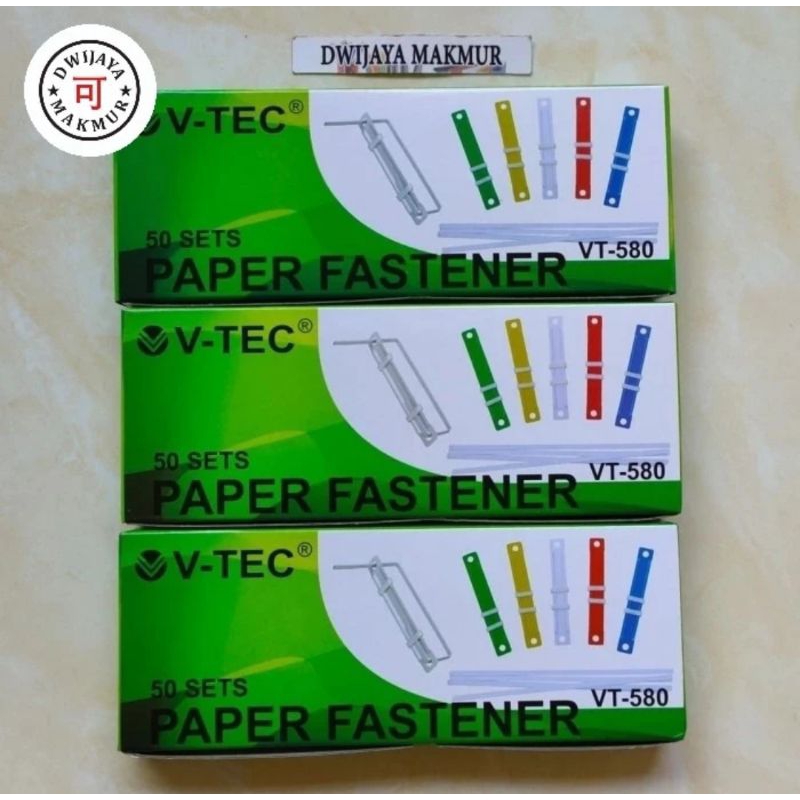 

Paper Fastener sekotak isi 50 buah warna warni