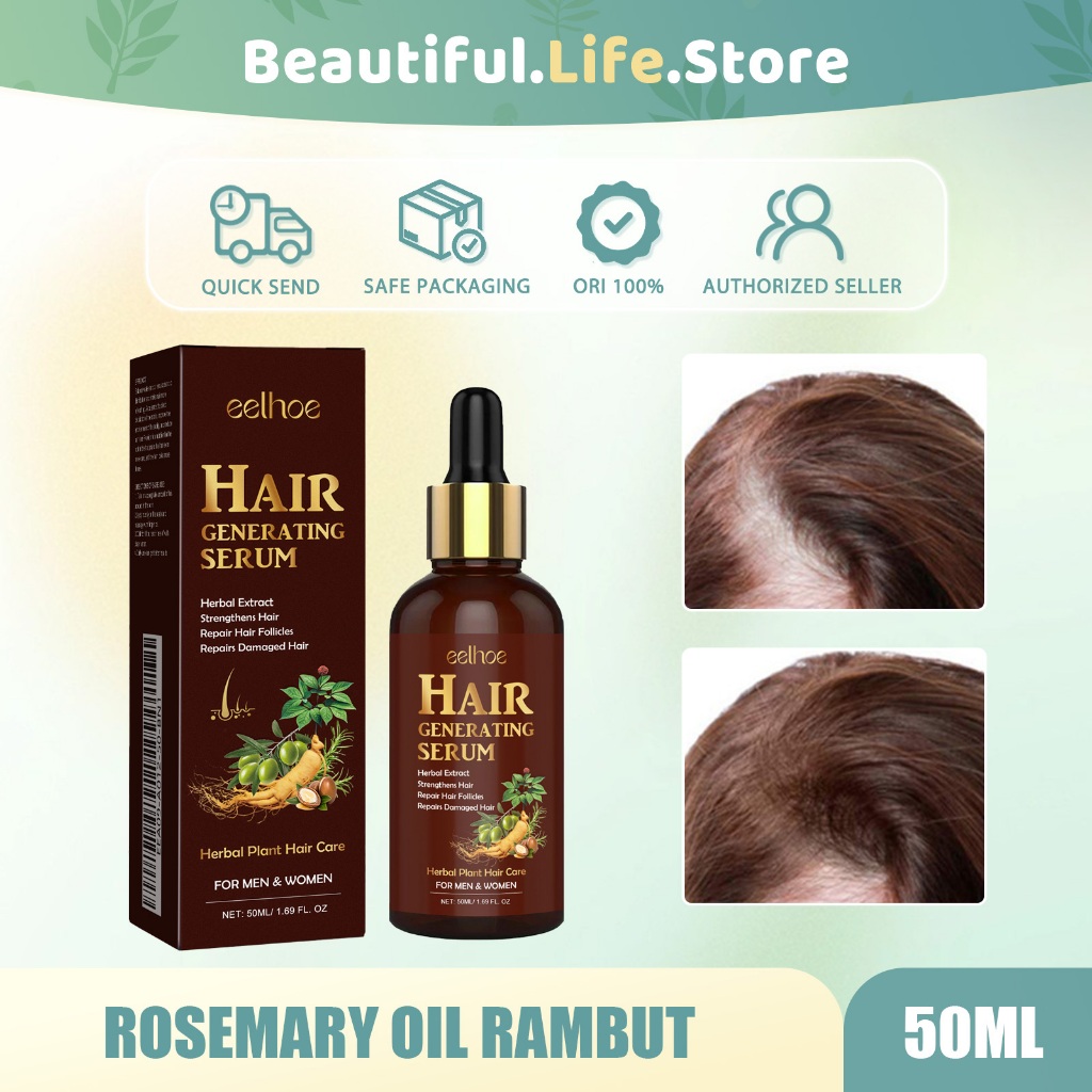 EELHOE 【100%ORI/Beli 3 Gratis 2】 Rosemary Oil Rambut 50ml Rosemary Oil From Home Rosemary Oil Origin