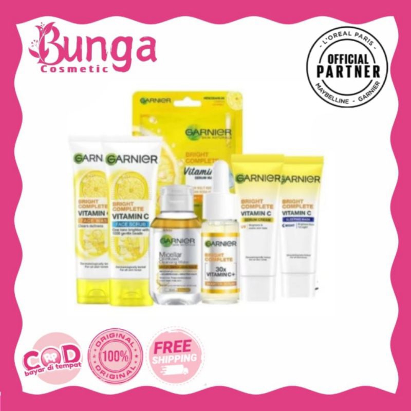 Garnier Paket Lengkap Size Kecil || Paket Garnier Bright Complete Lengkap