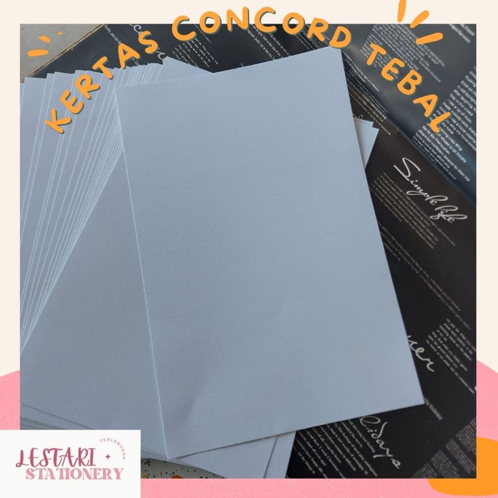 

(per 20) Kertas Concord Tebal Putih | Kertas Sertifikat Concord Tebal | Kertas Piagam | Lestari Stationery