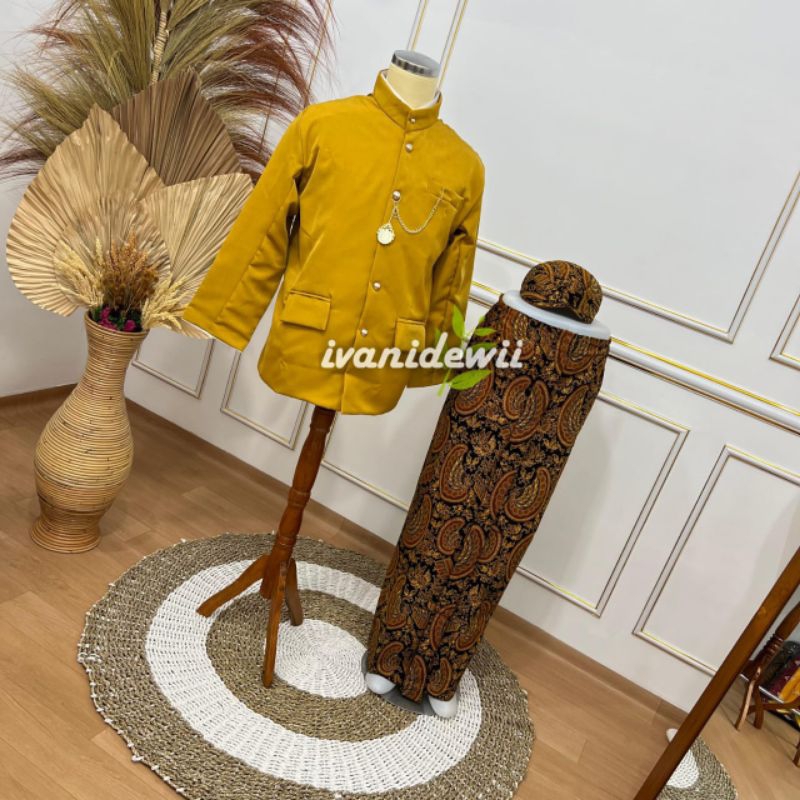 (1set, Cowok) Baju Adat Sunda - Bawahan Panjang | Warna Lengkap