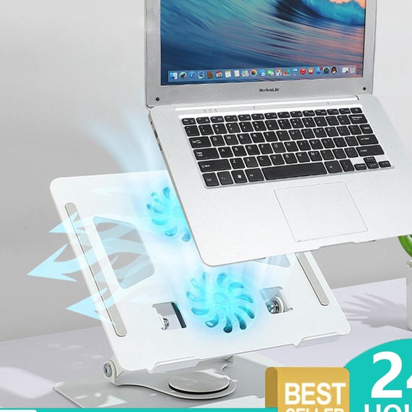 KI3 Budukan laptop cooling pad laptop fan laptop cooling pad Dengan alas beutar 36 dudukan yang dapa
