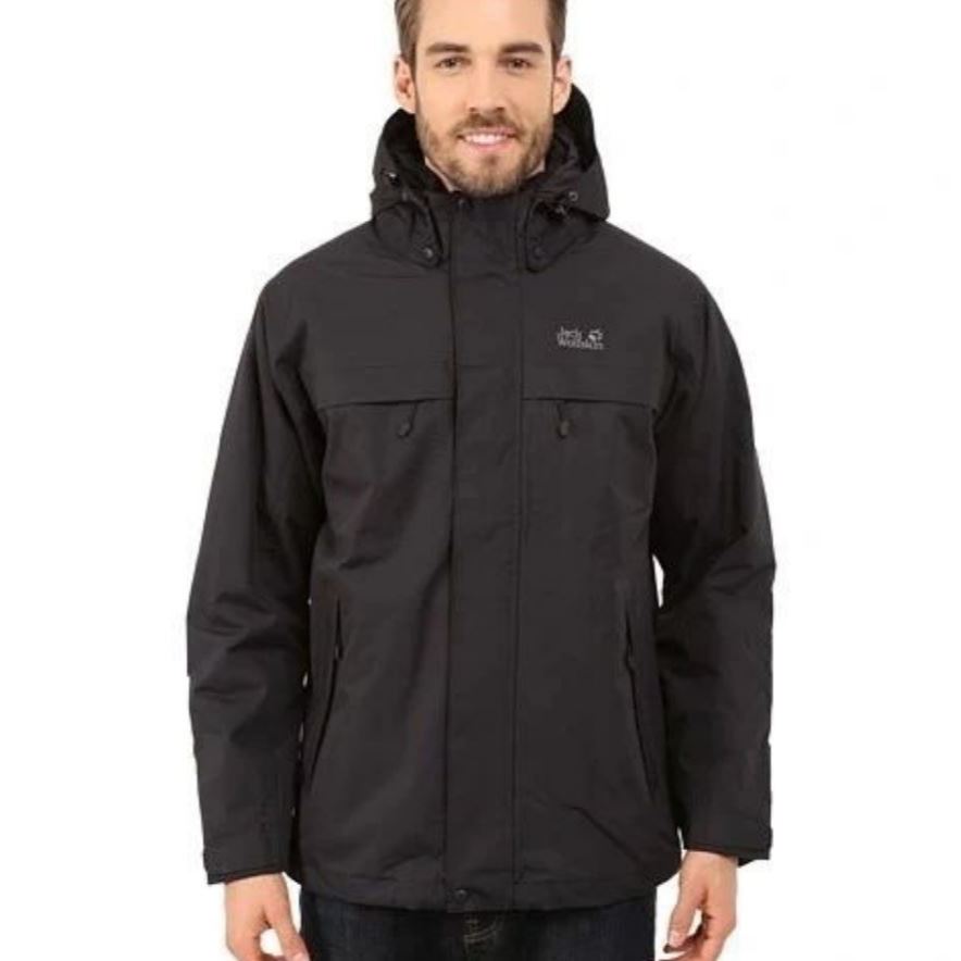 Jaket Pria JWS North Country Texapore Black Jacket Original