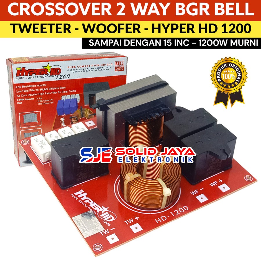 KIT CROSSOVER 2 WAY HYPER HD 1200 WATT CROSSOVER PASIF 1200W CROSOVER CROSOFER 2 WAYS WOOFER WOFER T