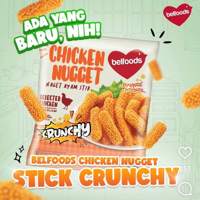 

belfoods nugget crunchy stick / belfood naget stik kres bubble crispy