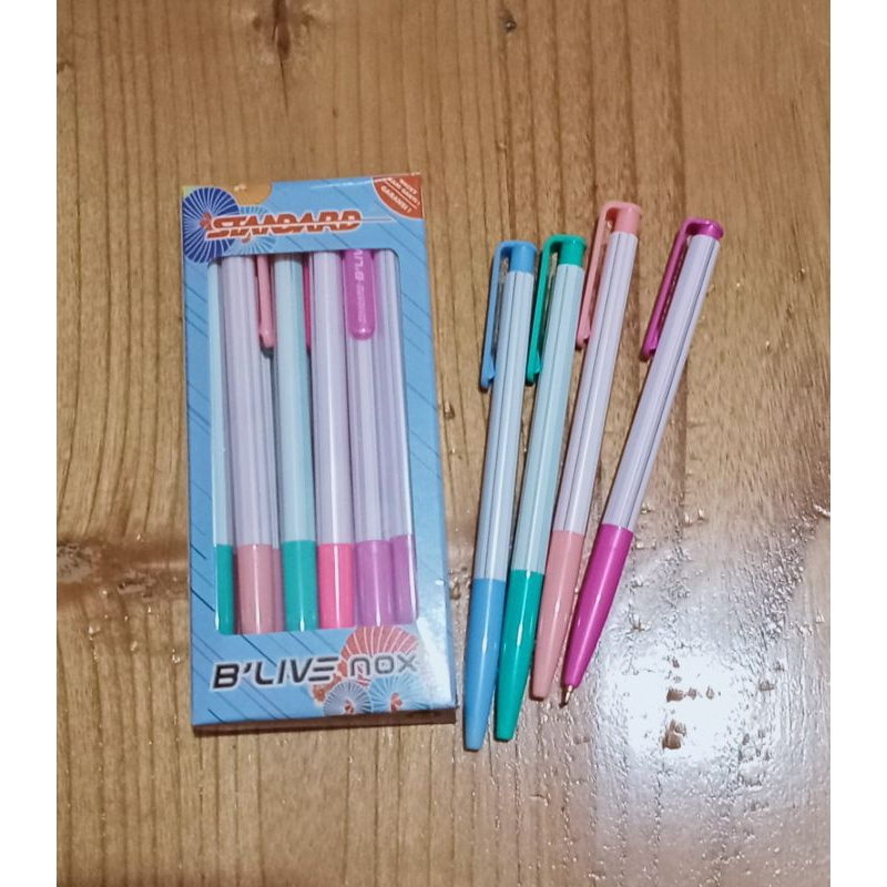 

(12pcs) PULPEN STANDARD B'LIVE NOX TINTA HITAM KETEBALAN 0,3 PERPAK