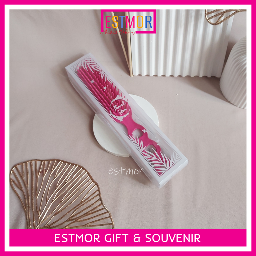 SISIR PLASTIK SOUVENIR SISIR RAMBUT PLASTIK KEMASAN MIKA