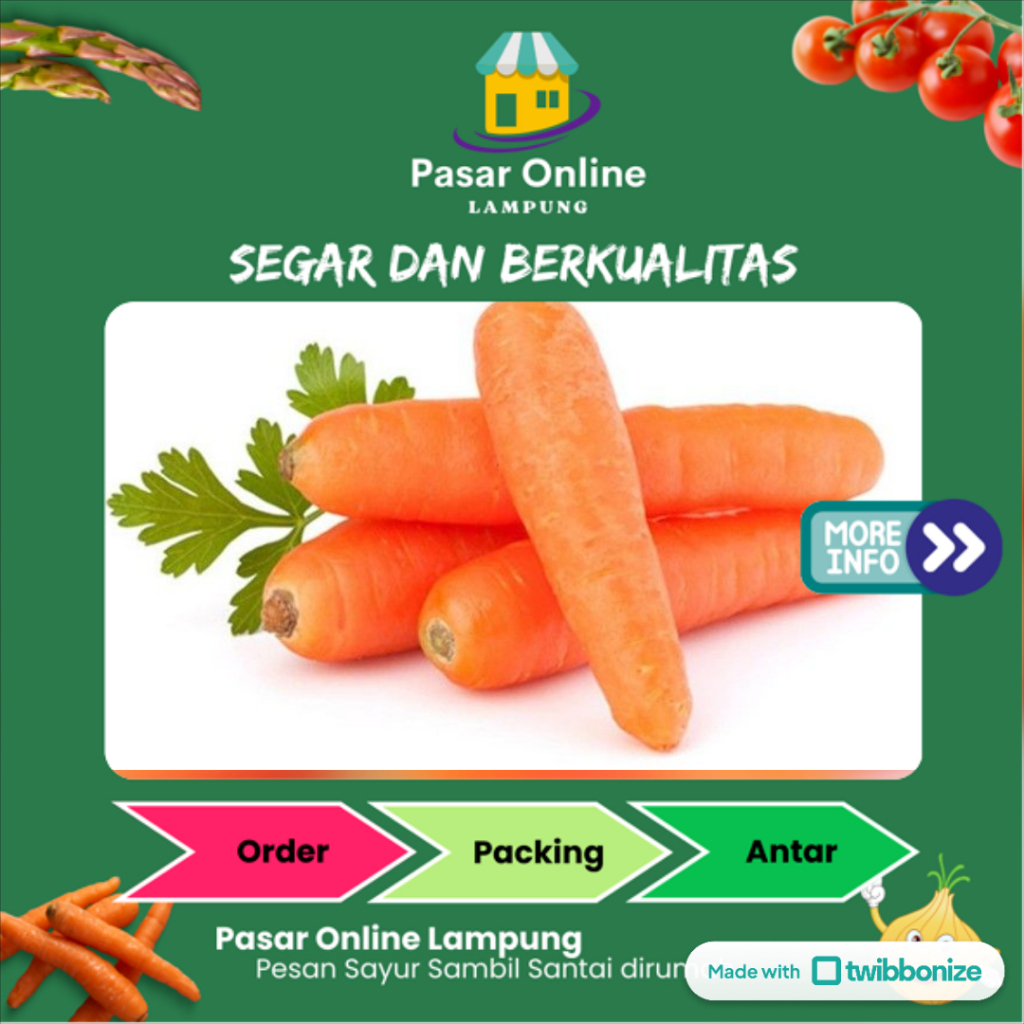 

Wortel Segar -+250 Gr Pasar Online Lampung