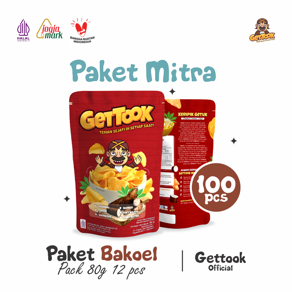 

Gettook Keripik Getuk Paket Hemat 100 pcs 80g
