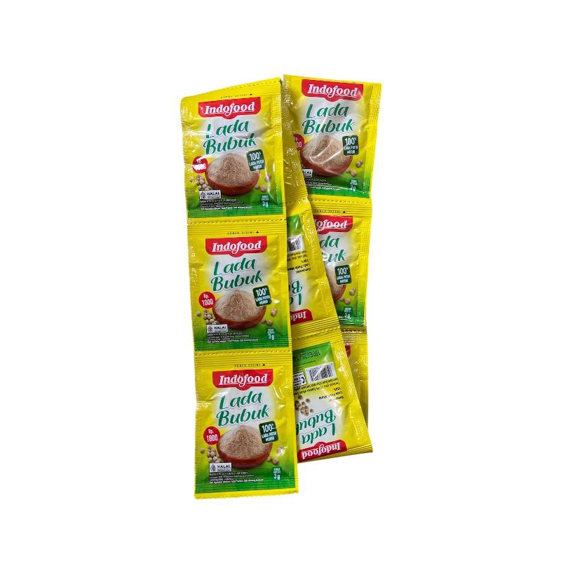 

Lada bubuk indofood 3gr - isi 6 pcs