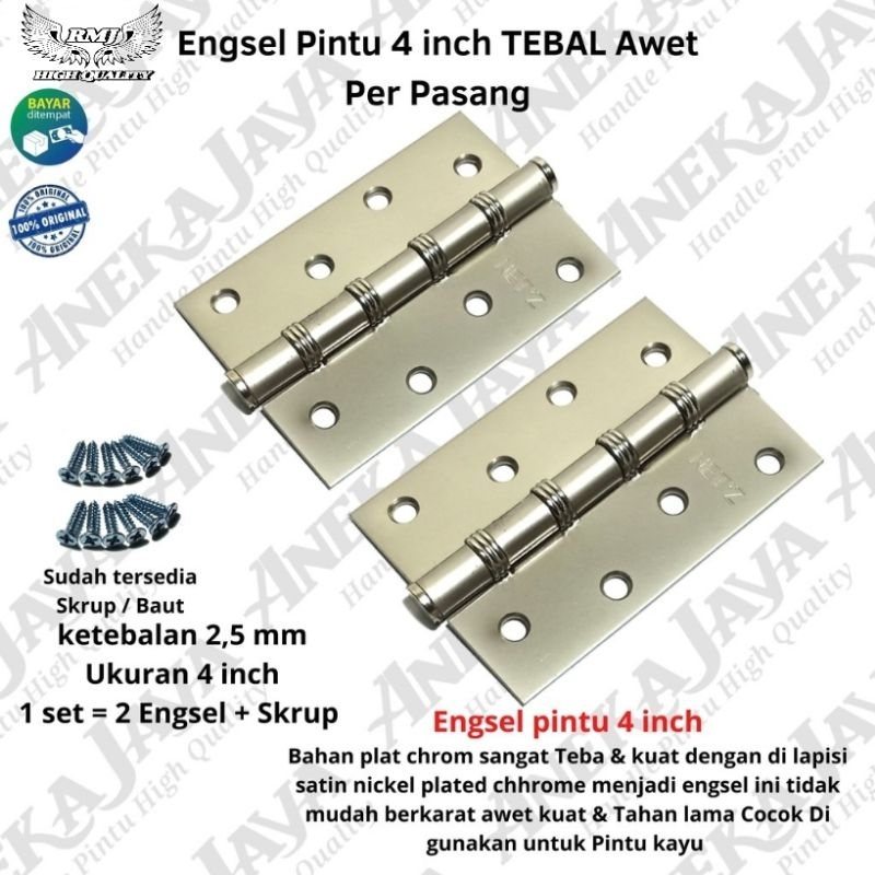 ENGSEL TEBAL 4 INCH ENGSEL PINTU 4" 2,5mm
