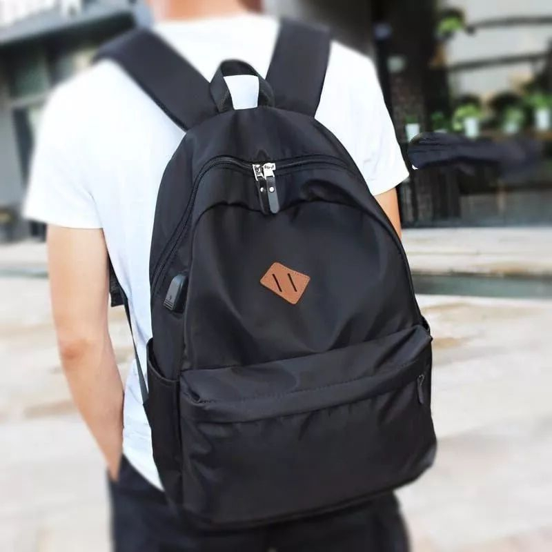 MURAH Tas Ransel Korea PRIA&WANITA POLOS TAS SEKOLAH/Backpack Tas Ransel Polos Hitam KEKINIAN