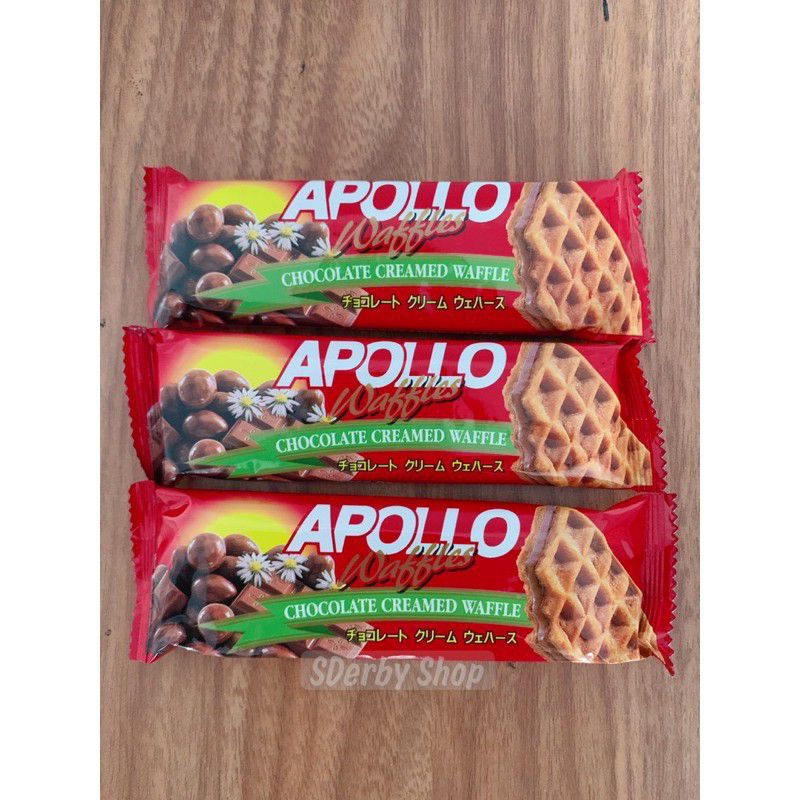 

Apollo Chocolate Creamed Waffle Wafer Crispy Coklat Ecer 1Pcs