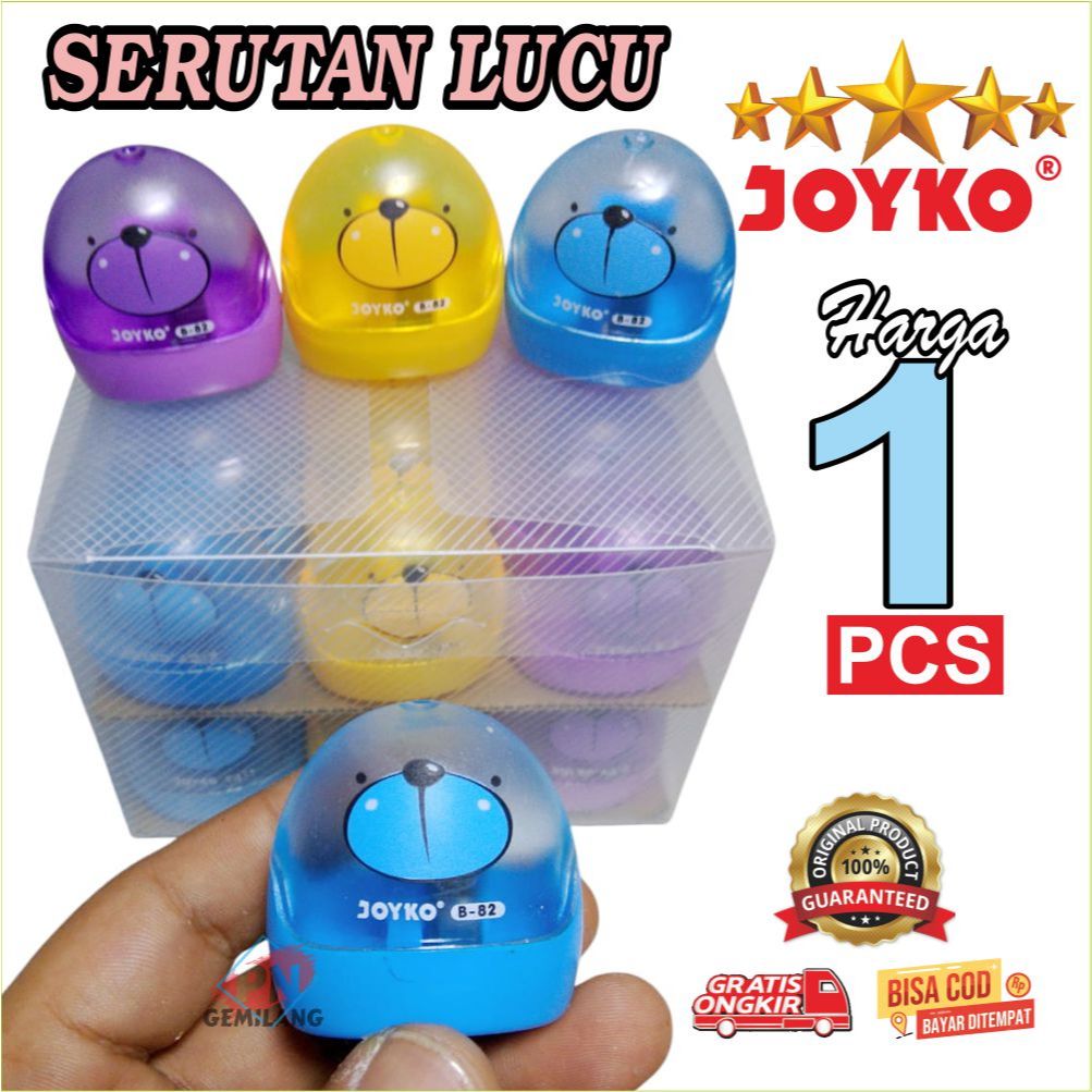 

Serutan Pensil JOYKO, Peruncing Pensil, Joyko Sharpener, Rautan Pensil, JOYKO B-82 HARGA 1 PCS