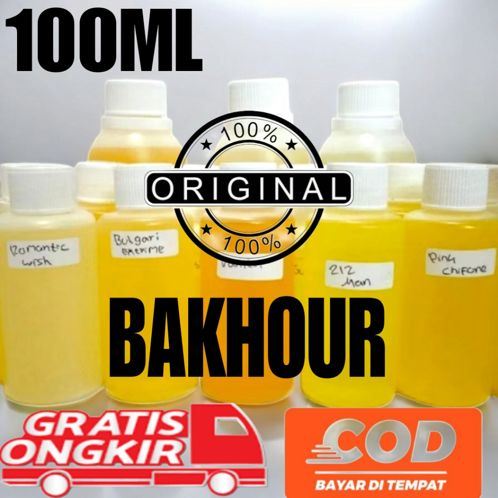 minyak wangi 100ml aroma BAKHOUR bibit murni grade B