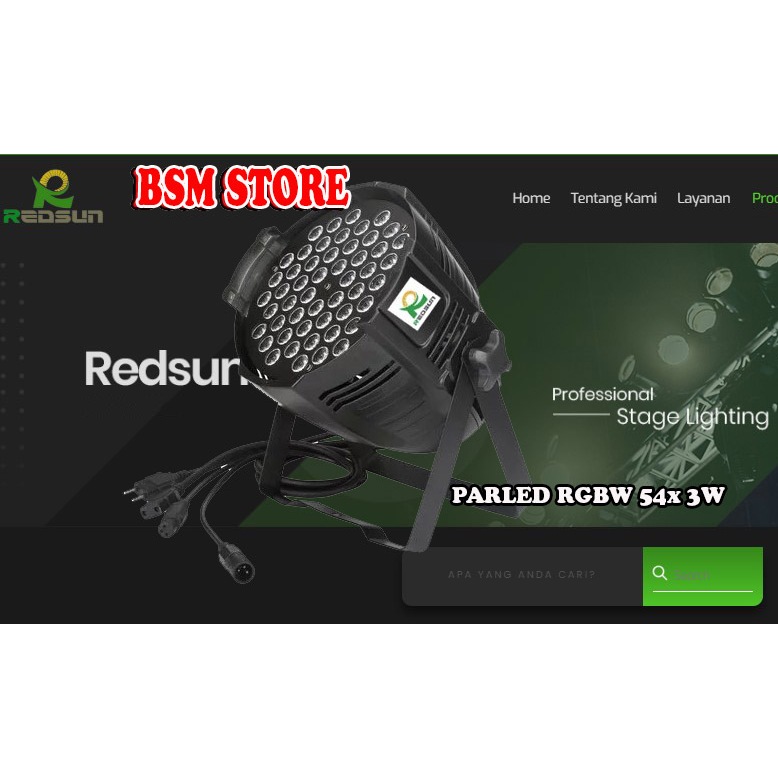 LAMPU PARLED REDSUN RGBW 54LED 4LINE