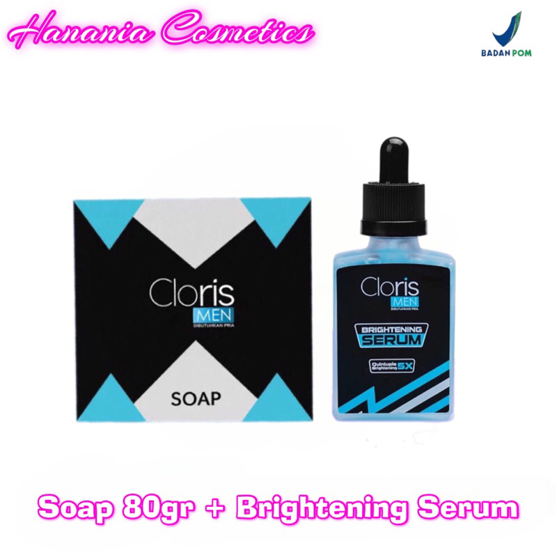 ♥️Hanania Cosmetics♥️ Clorismen PAKET Soap 80 + Serum Brightening - Perawatan wajah Pria