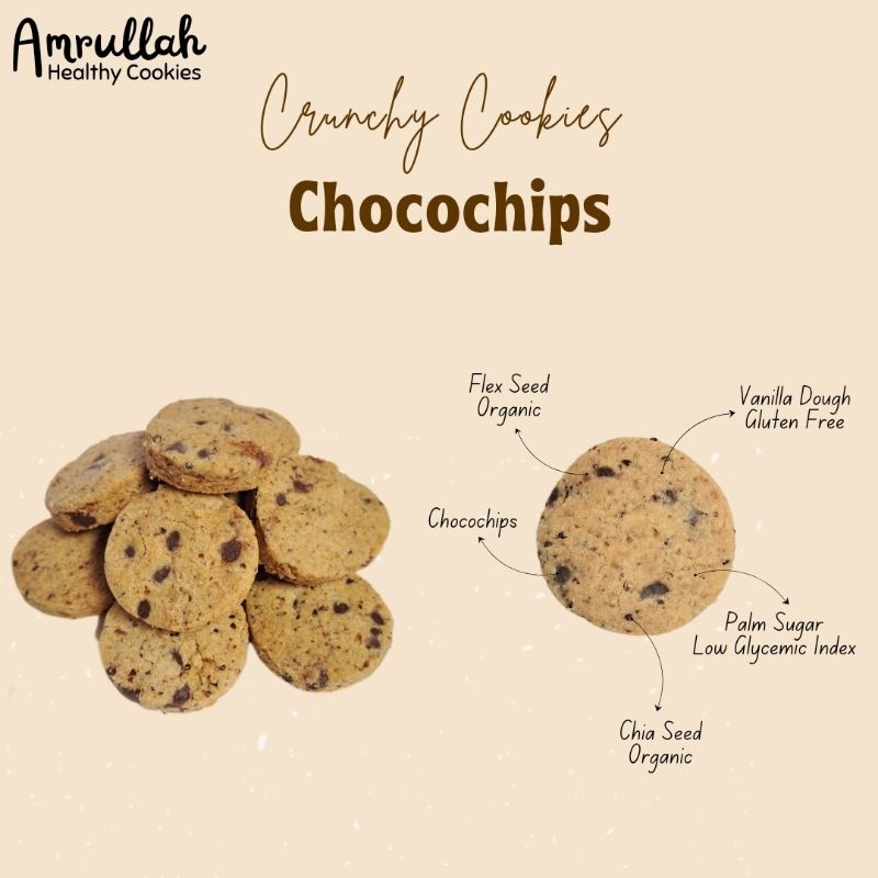 

Healthy CRUNCHY Cookies - Chocochips