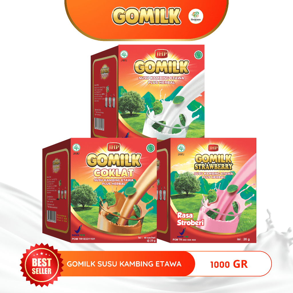 

PAKET GOMILK 1 KG Susu Kambing Etawa Plus Herbal 100% Original