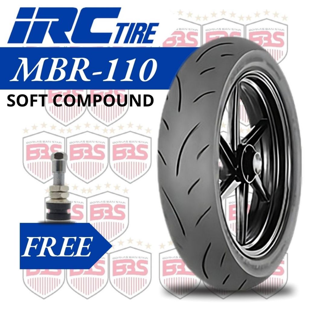 (SOFT COMPOUND) BAN MOTOR  RING 17  IRC MBR-110 90/80 110/70 120/70 140/70 TUBLES
