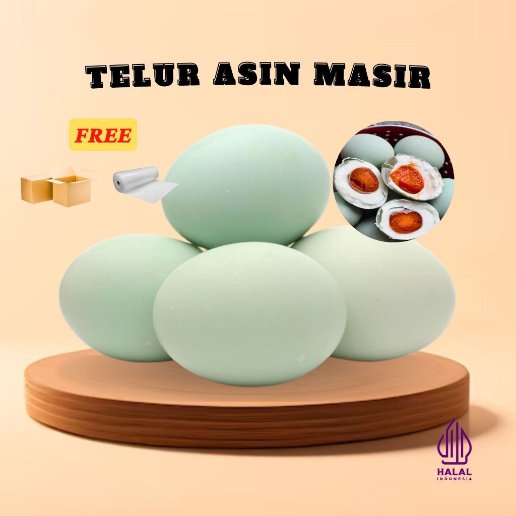 

Telur Asin Matang Telur Bebek Asin Masir ( ISI 10 BUTIR )