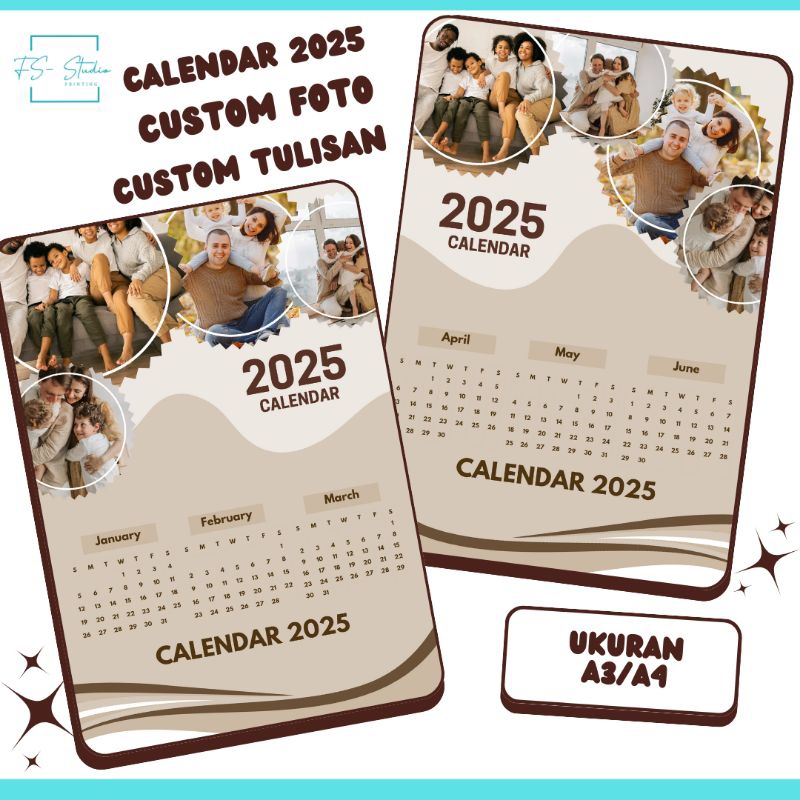 

Kalender 2025/ Kalender Custom/ Kalender Custom Foto/ Kalender Free desaign/ Kalender Murah