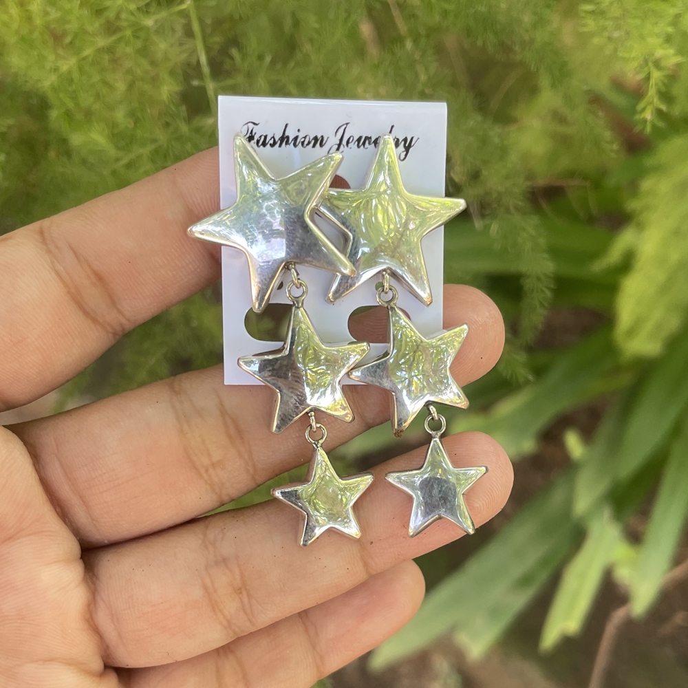 Anting Earrings Sumpel Stud Tusuk Giwang Perak Silver Bali Asli 925 Panjang Tumpuk Vintage Wanita Pe
