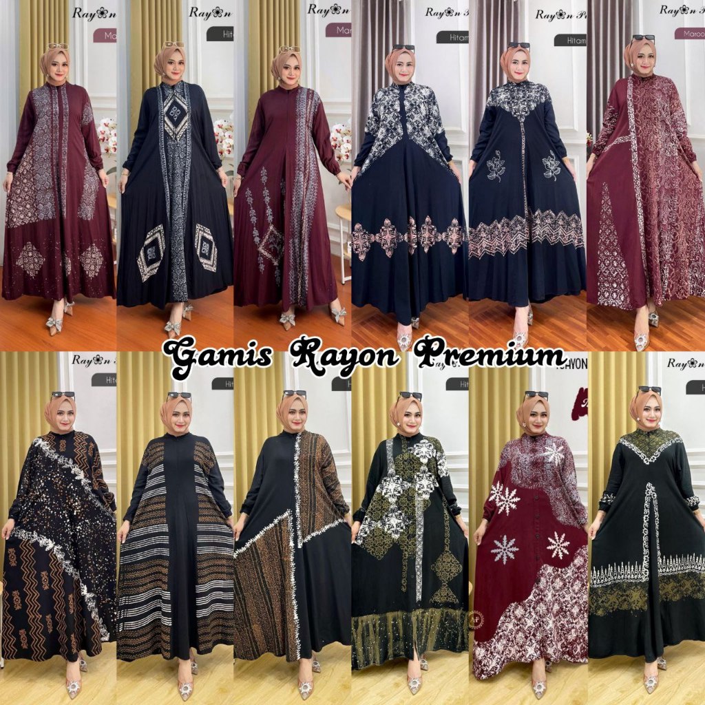 Ariefa Batik - gamis twill ori pekalongan dress malaman motif terbaru batik pekalongan dada full kan