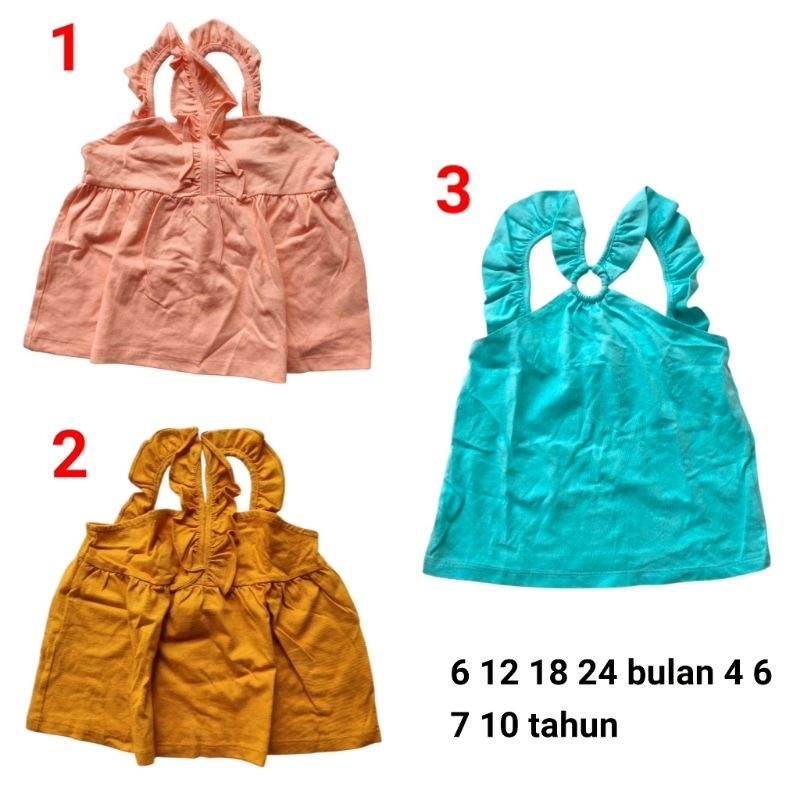 Baju kaos tank top anak bayi perempuan Janie and Jack 6  12 18 24 bulan 2 3 4 6 7 10 tahun