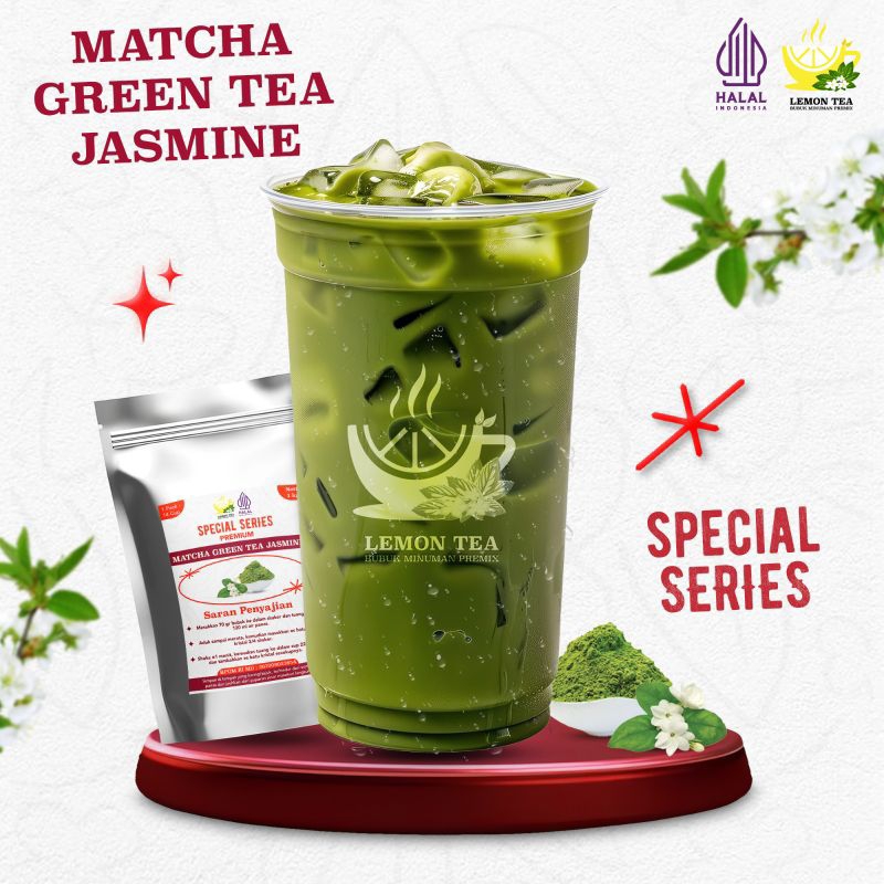 

MATCHA GREEN TEA JASMINE 1KG/BUBUK MINUMAN PREMIUM