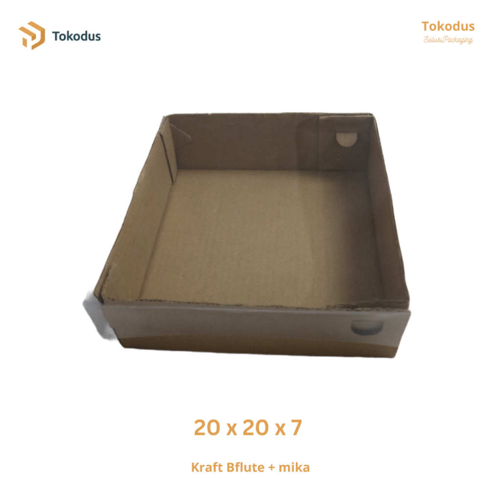 

Kardus kue 20 x 20 x 7 cm tebal plus Tutup Mika