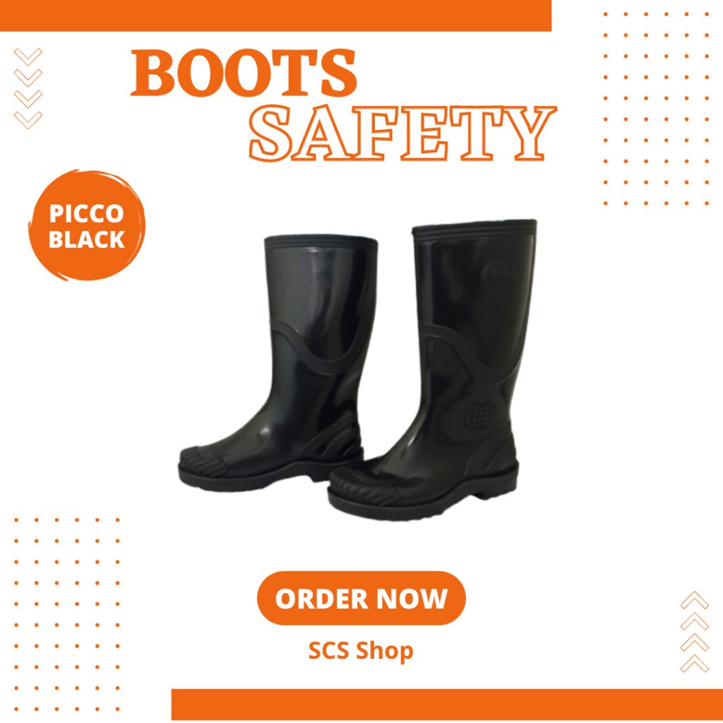 Sepatu Boots Picco Panjang / Boots Karet / Boots Tinggi