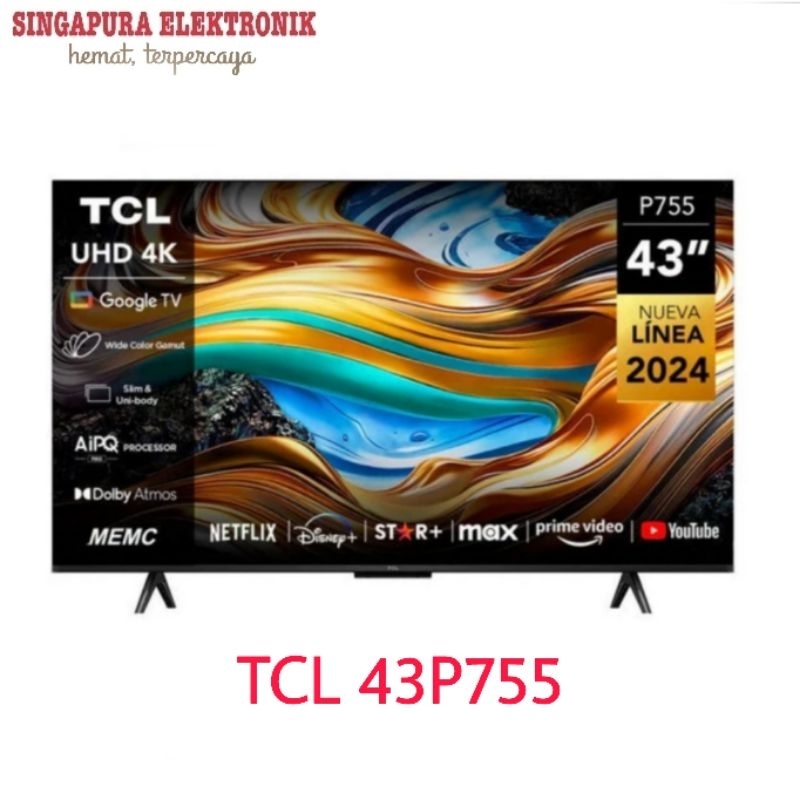 TCL TV LED 43" (Android TV) 43P755