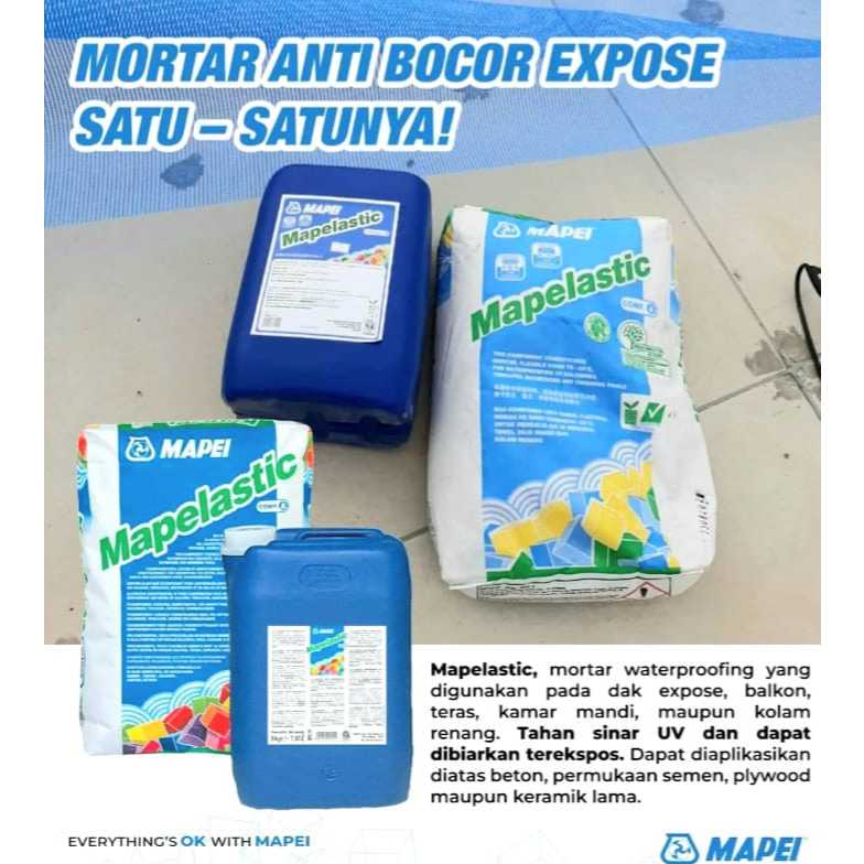 MAPELASTIC Mapei waterproofing cementitious waterproof anti bocor 2 komponen