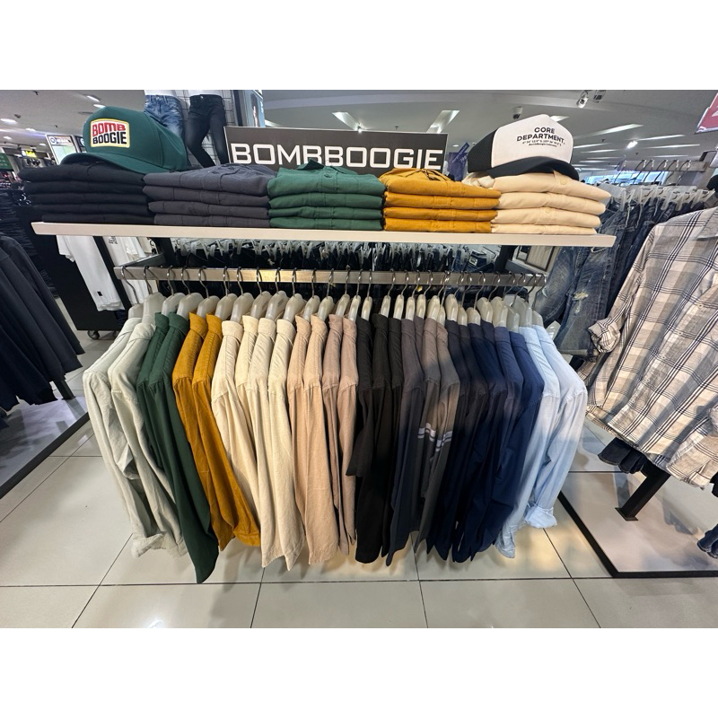 BOMBBOOGIE KEMEJA POLOS LENGAN PANJANG ORI 100%