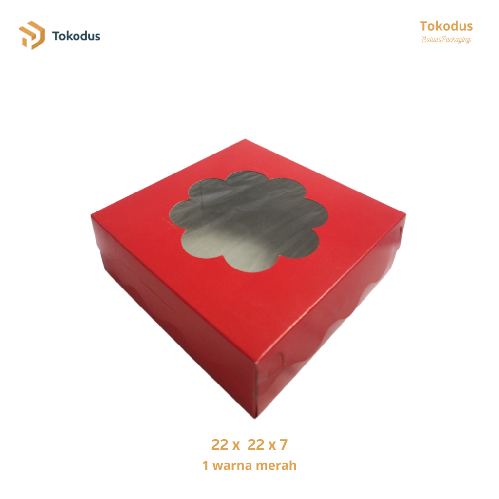 

PAPER BOX KUE BUNGA uk 22 x 22 x 7 cm