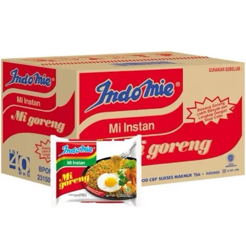 

Indomie goreng 85gr 1 Dus