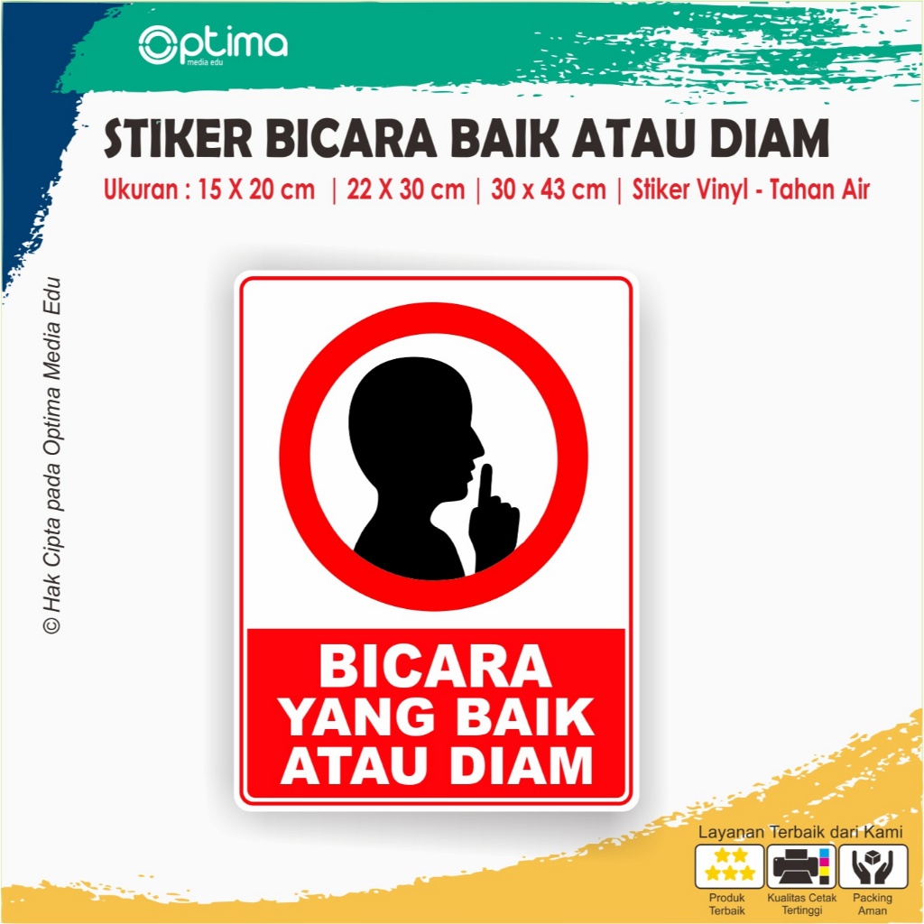 

Stiker Bicara yang Baik atau Diam